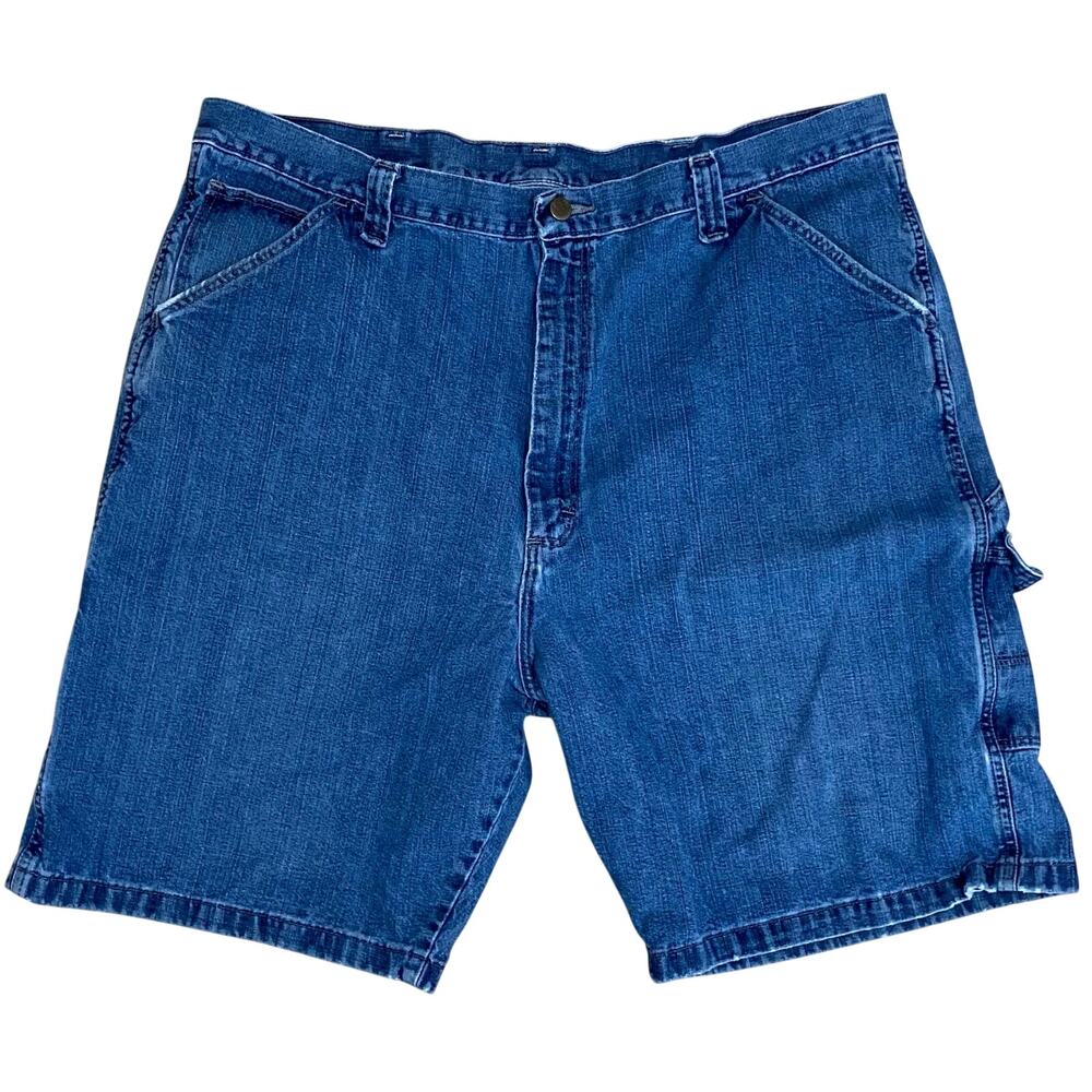 Wrangler Hero Utility Jean Shorts Mens 40 Blue Denim Jorts Workwear Y2K
